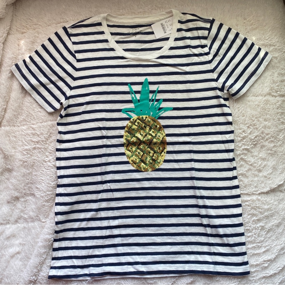 JCrew Collector Tees - Sequin Pineapple Tee